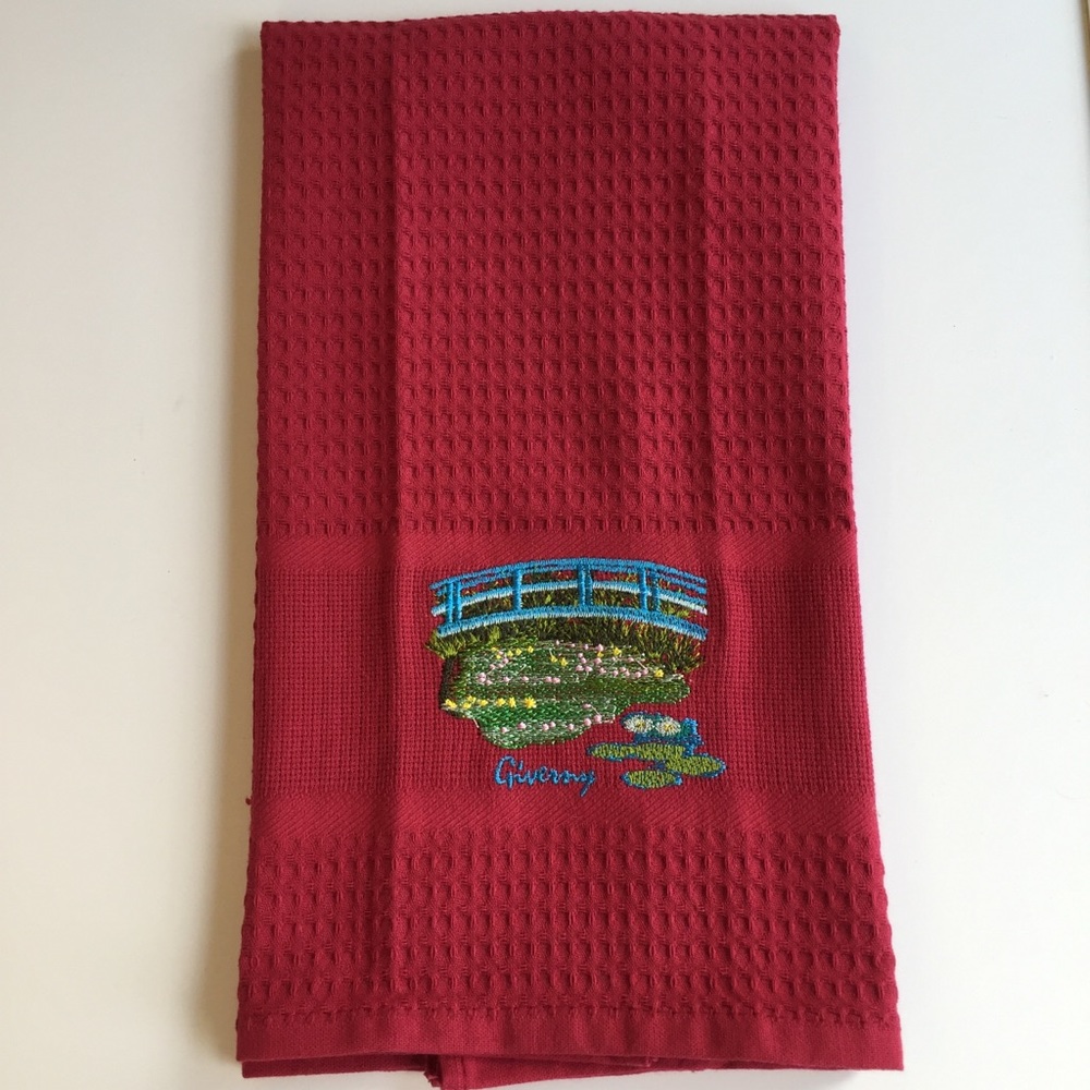 Monet Giverny Waffle Weave Hand Towel
